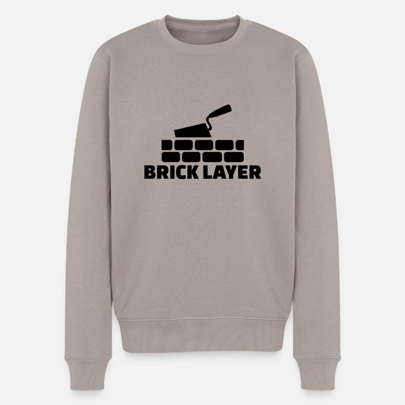 Maurer - Männer Premium Bio Pullover - Taupe