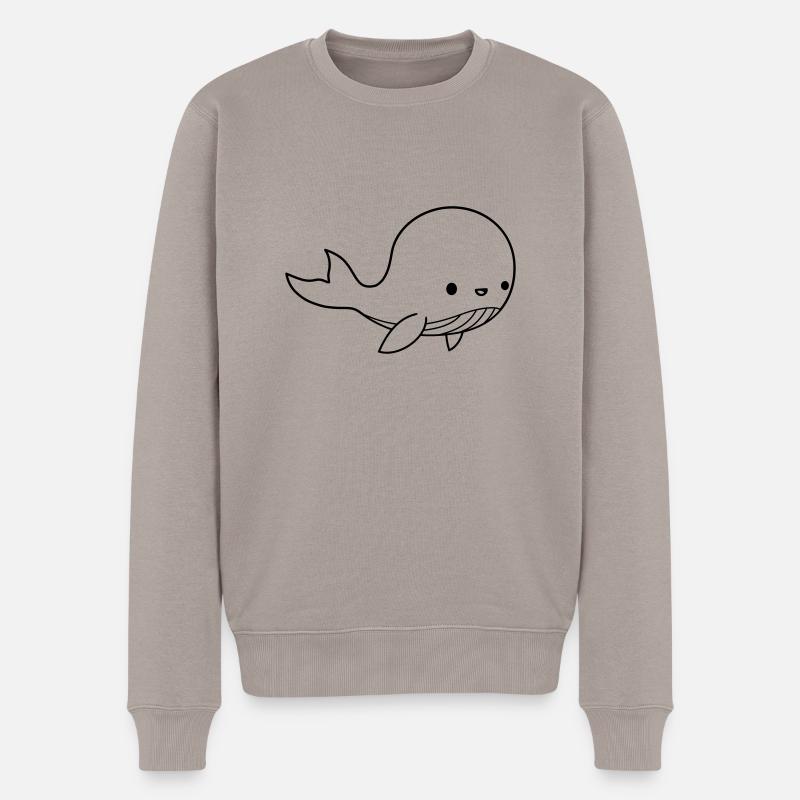 Mignon bébé baleine - Pull Premium bio Homme - taupe