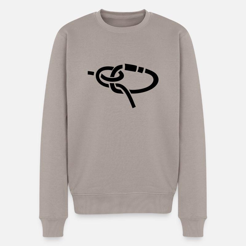 Karabiner - Männer Premium Bio Pullover - Taupe