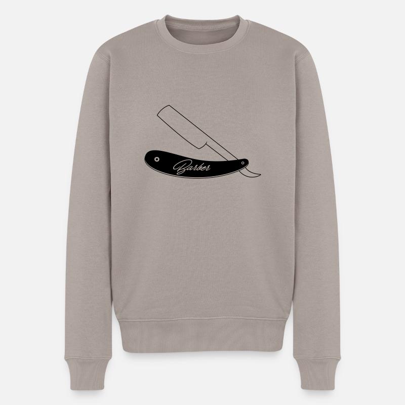 Barber - Männer Premium Bio Pullover - Taupe