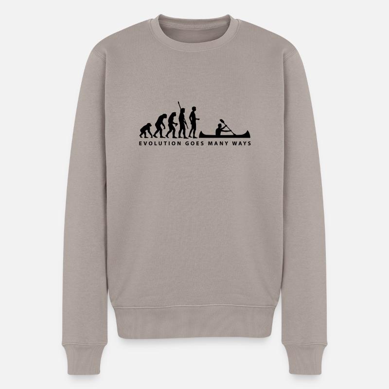 evolution_ruderer_b_1c - Men's Premium Organic Jumper - taupe