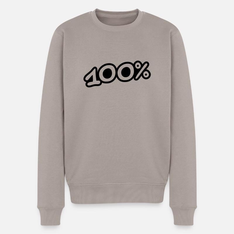 100 Procent - Männer Premium Bio Pullover - Taupe