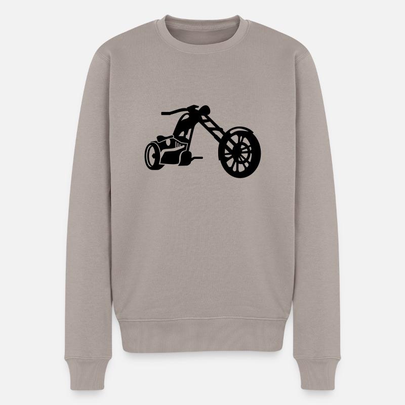 Motorrad - Männer Premium Bio Pullover - Taupe