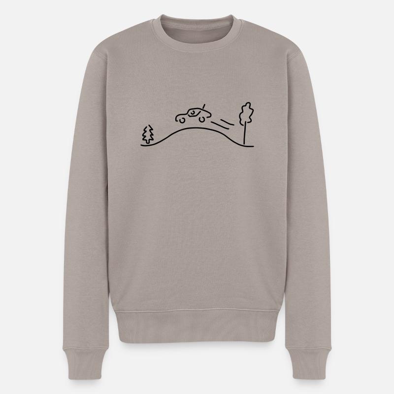 rallye-auto - Männer Premium Bio Pullover - Taupe