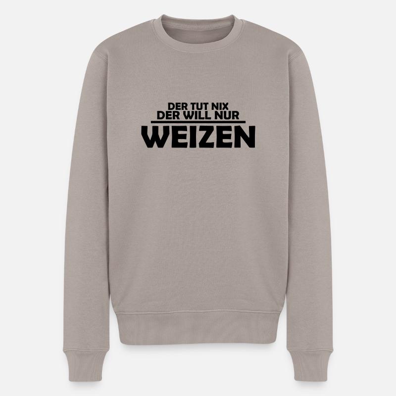 weizen - Männer Premium Bio Pullover - Taupe