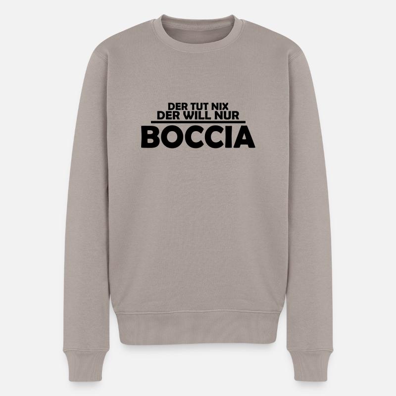 boccia - Männer Premium Bio Pullover - Taupe