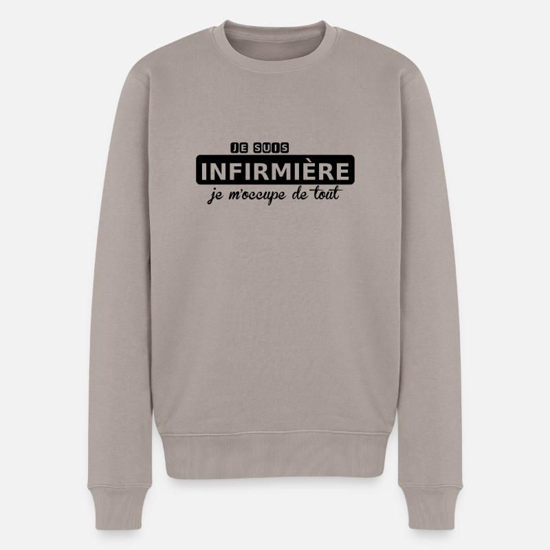 je suis infirmière - Pull Premium bio Homme - taupe