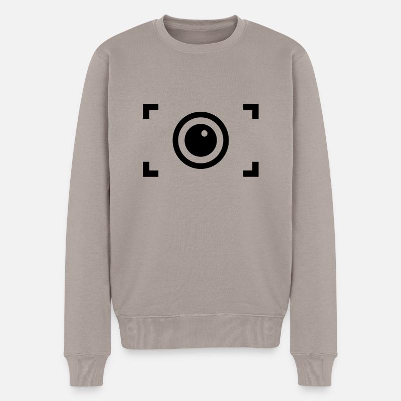 Kamera - Männer Premium Bio Pullover - Taupe