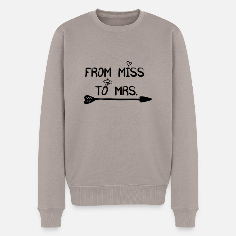 from_miss_to_mrs_arrow - Männer Premium Bio Pullover - Taupe