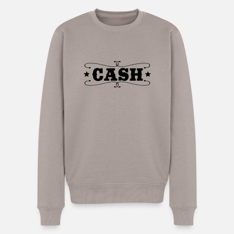 Cash - Männer Premium Bio Pullover - Taupe