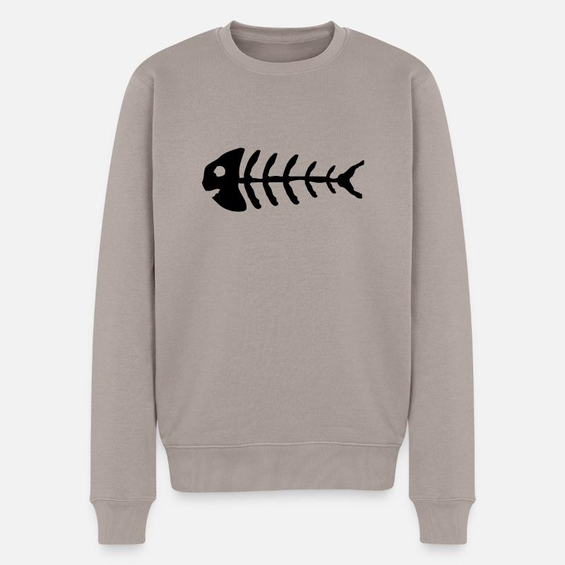 fish_bones_wo1 - Pull Premium bio Homme - taupe
