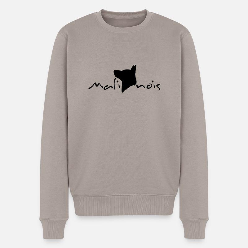 MaliPortrait_Mützen - Männer Premium Bio Pullover - Taupe
