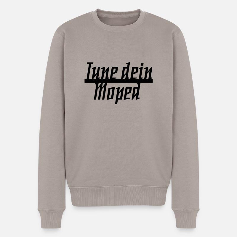 tune dein moped - Männer Premium Bio Pullover - Taupe