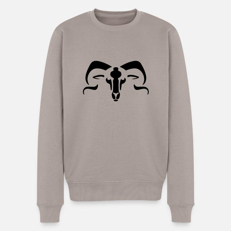 widder_062012_b_1c - Männer Premium Bio Pullover - Taupe