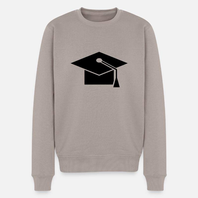 Doktorhut - Männer Premium Bio Pullover - Taupe