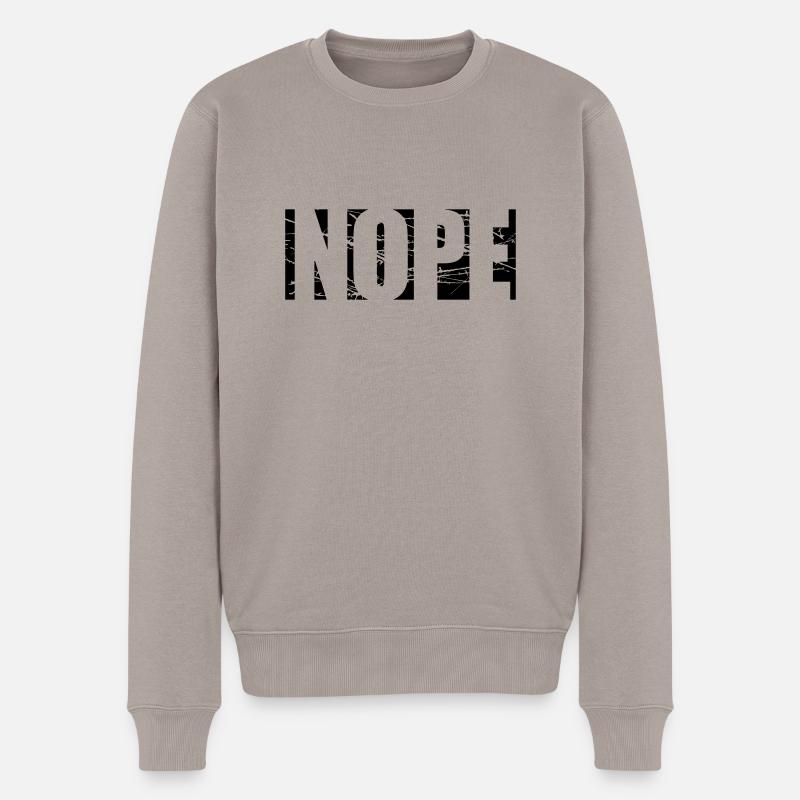 Scratch Nope Logo - Pull Premium bio Homme - taupe