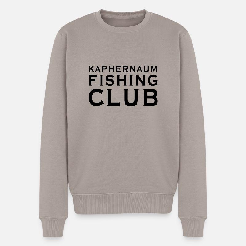 fishing solo - Männer Premium Bio Pullover - Taupe