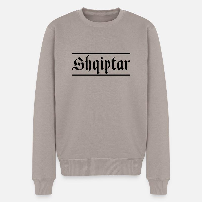 Shqiptar - Männer Premium Bio Pullover - Taupe