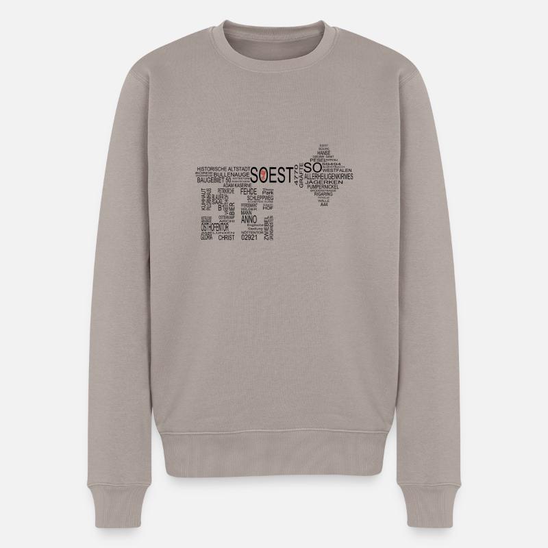 Soester Schlüssel hell - Männer Premium Bio Pullover - Taupe