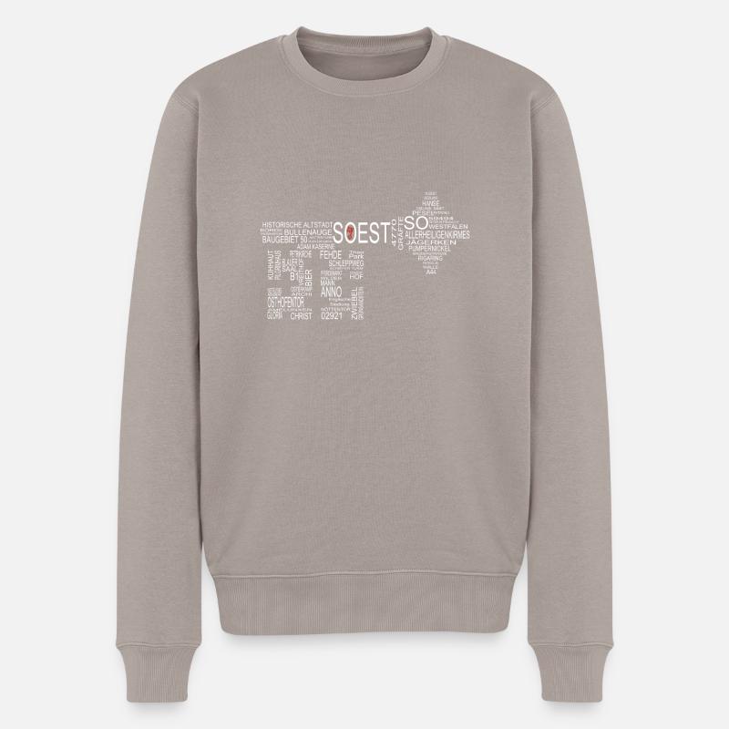 Soester Schlüssel Dunkel - Männer Premium Bio Pullover - Taupe