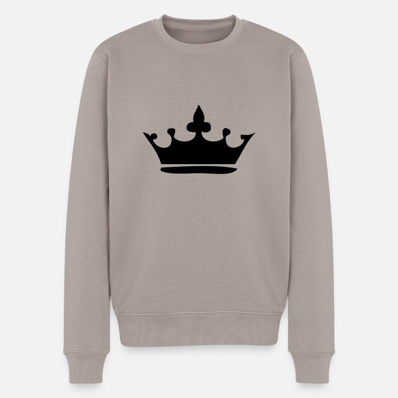 Couronne - Pull Premium bio Homme - taupe