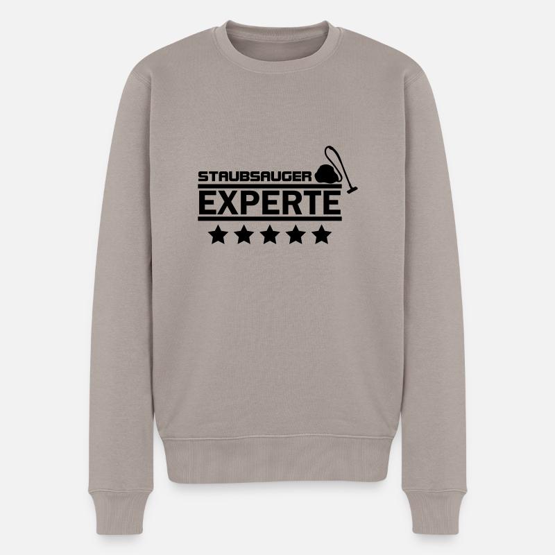 staubsauger experte - Männer Premium Bio Pullover - Taupe