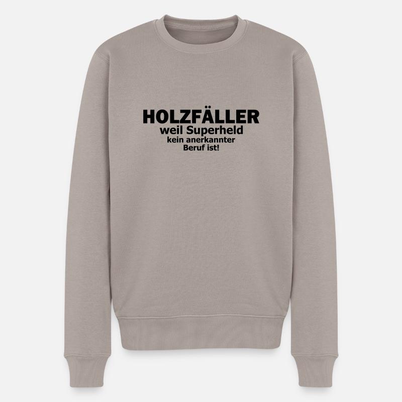 holzfäller - Männer Premium Bio Pullover - Taupe