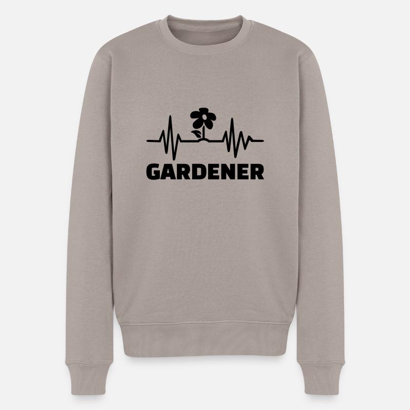 Gärtner - Männer Premium Bio Pullover - Taupe