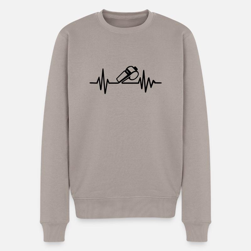 Schiedsrichter - Männer Premium Bio Pullover - Taupe