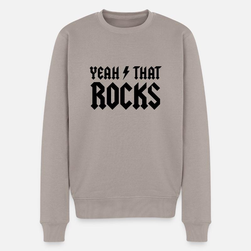 Yeah That Rocks! - Männer Premium Bio Pullover - Taupe
