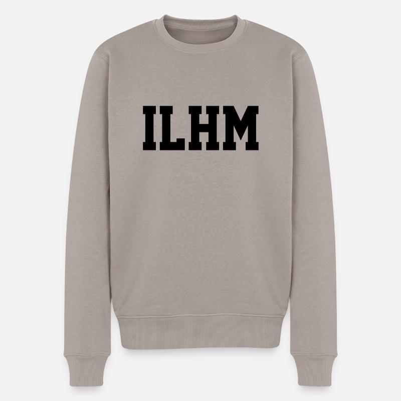 ILHM - I LOVE HOUSE MUSIC - Männer Premium Bio Pullover - Taupe