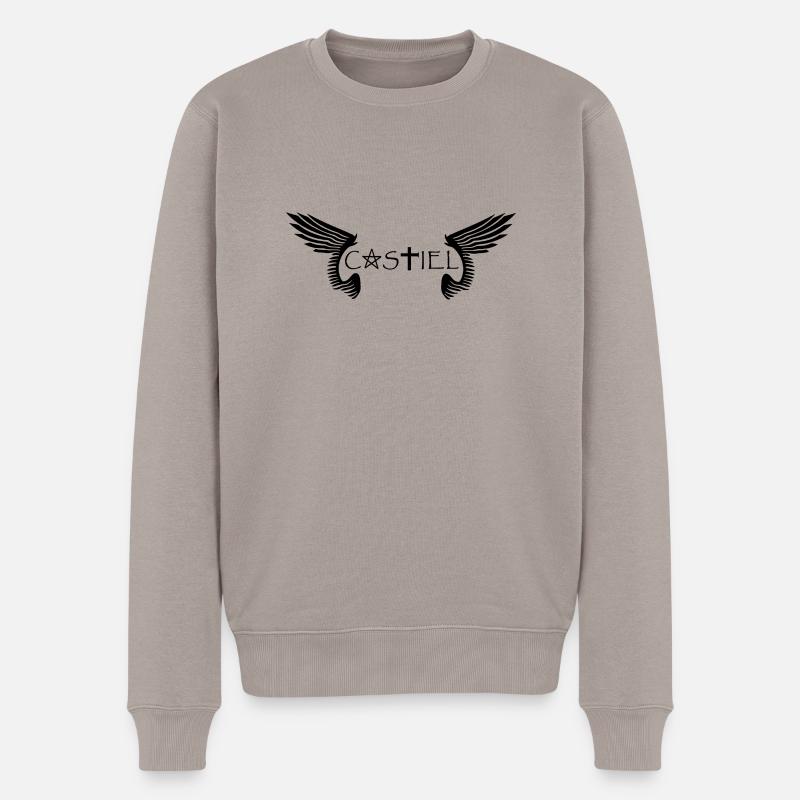 Castiel - Männer Premium Bio Pullover - Taupe