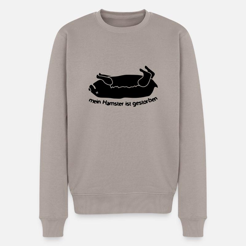tote Hamster - Männer Premium Bio Pullover - Taupe