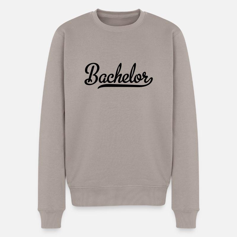 Bachelor - Männer Premium Bio Pullover - Taupe