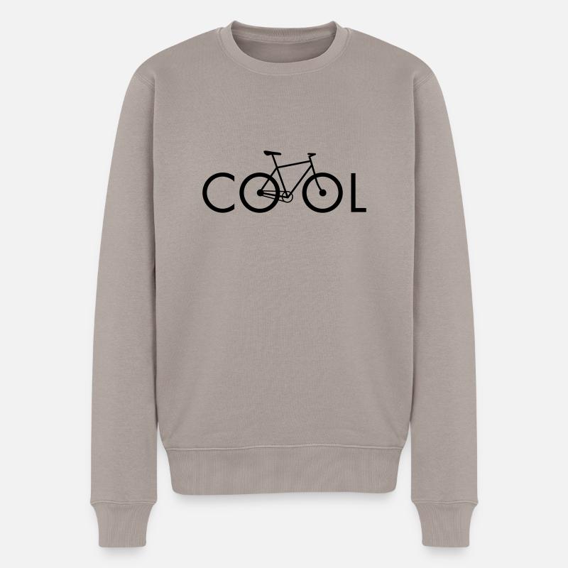 bike cool 1c - Männer Premium Bio Pullover - Taupe