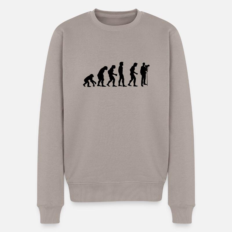 photographer evolution - Pull Premium bio Homme - taupe