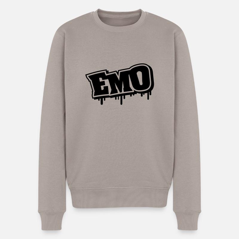 emo_graffiti_se1 - Pull Premium bio Homme - taupe