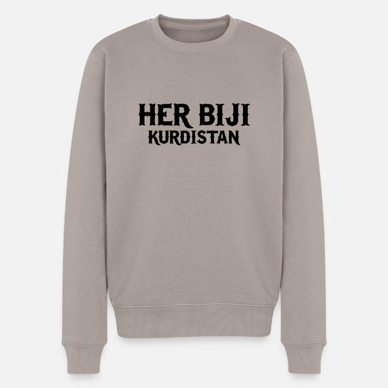 Biji kurdistan - Männer Premium Bio Pullover - Taupe