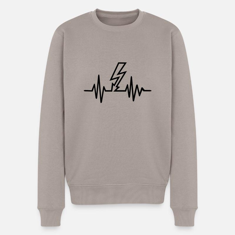 Elektriker - Männer Premium Bio Pullover - Taupe