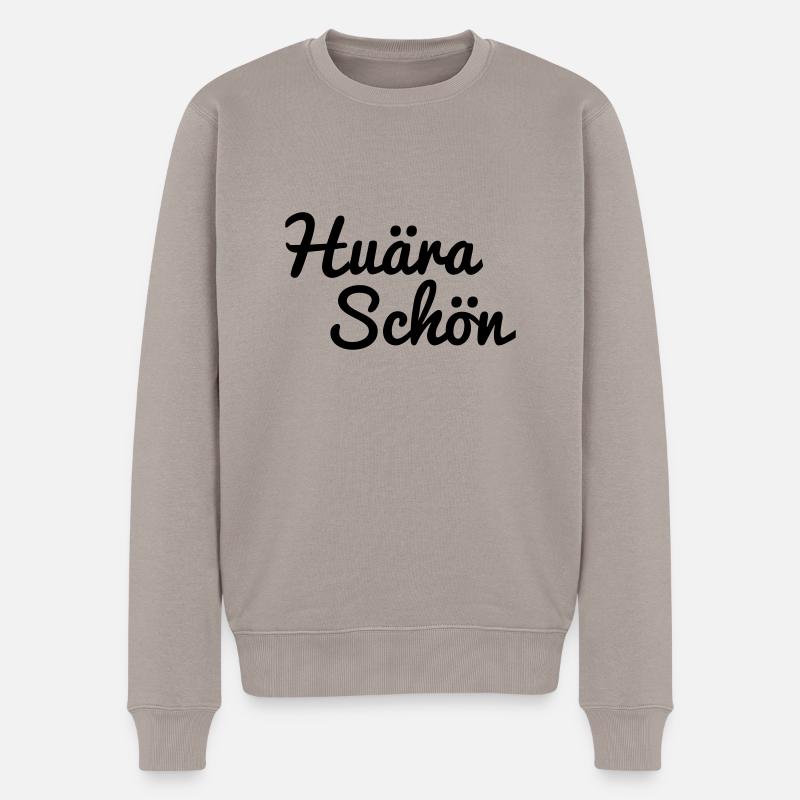 Huäraschön - Männer Premium Bio Pullover - Taupe