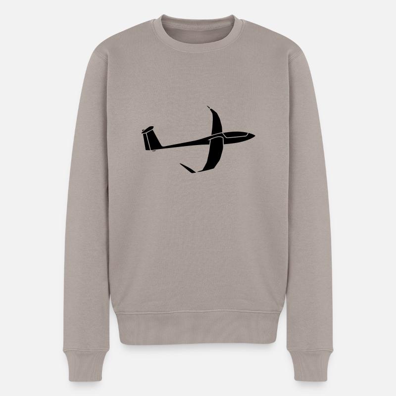ventus 3 Segelflugzeug - Männer Premium Bio Pullover - Taupe