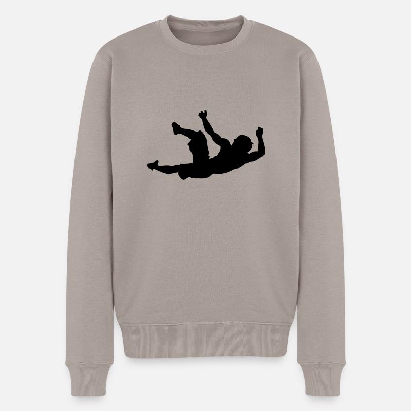 Klettern # 7 - Männer Premium Bio Pullover - Taupe