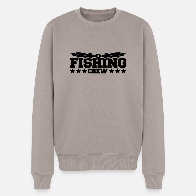 fishing_crew - Männer Premium Bio Pullover - Taupe