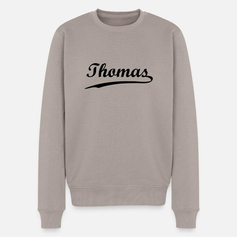 thomas - Männer Premium Bio Pullover - Taupe