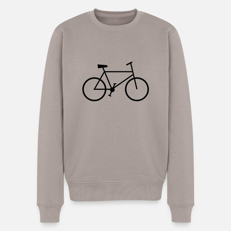 Fahrrad - Männer Premium Bio Pullover - Taupe