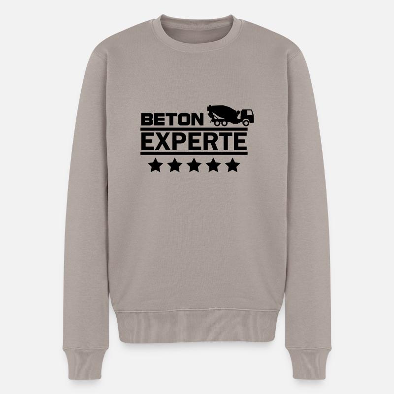 beton experte - Männer Premium Bio Pullover - Taupe