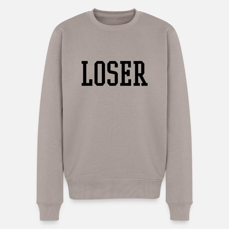 LOSER - Männer Premium Bio Pullover - Taupe
