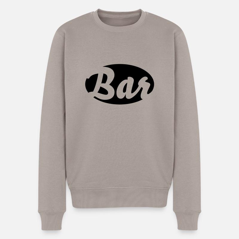Bar - Männer Premium Bio Pullover - Taupe