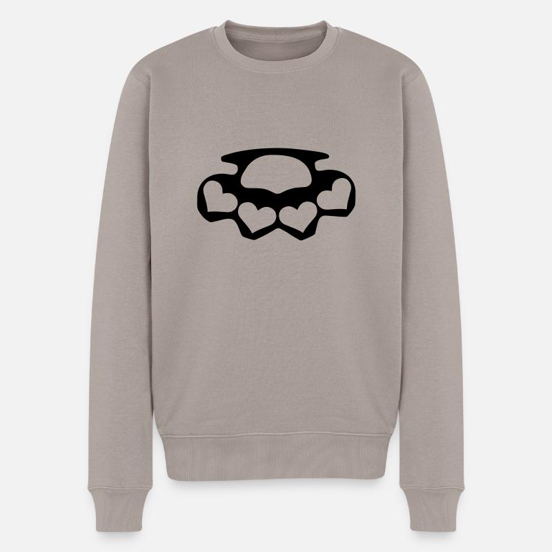 Coup de poing - Pull Premium bio Homme - taupe