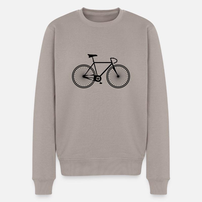 Fahrrad - Männer Premium Bio Pullover - Taupe
